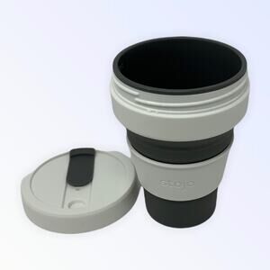 Stojo Gray 10oz Reusable Travel Cup